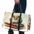 Cute owl sitting on top of books 3d travel bag