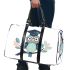 Cute owl wearing glasses and a graduation hat 3d travel bag