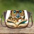 Cute owl wearing glasses reading books saddle bag