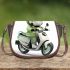 Cute panda wearing black sunglasses motorcycle saddle bag