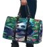 Cute panda wearing headphones 3d travel bag