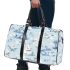Cute pastel blue bunnies and floral pattern 3d travel bag