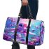 Cute pink and purple baby turtle family surrounded 3d travel bag