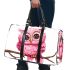 Cute pink owl cartoon character 3d travel bag