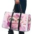 Cute pink owl with a bow on its head 3d travel bag