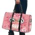 Cute pink owl with a bow on its head 3d travel bag