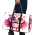Cute pink owl with big eyes 3d travel bag