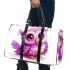 Cute pink owl with big eyes 3d travel bag