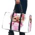 Cute pink yorkshire terrier in a cupcake 3d travel bag