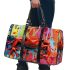 Cute red frog graffiti style 3d travel bag