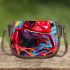 Cute red frog graffiti style saddle bag