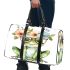 Cute watercolor cartoon frog with glasses and flowers 3d travel bag