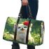 Cute white baby pomeranian with big blue eyes 3d travel bag