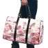 Cute white bunnies with pink flowers 3d travel bag