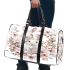 Cute white bunnies with pink flowers 3d travel bag