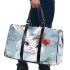 Cute white bunny with blue eyes and pink ears 3d travel bag