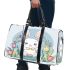 Cute white rabbit sitting on the swing 3d travel bag