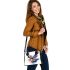 Deer head with antlers brush strokes shoulder handbag