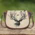 Deer head with birds saddle bag