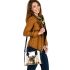 Deer with large antlers stands in the forest shoulder handbag