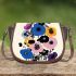 Flowers in the style of marano Saddle Bag, Totes, Crossbody, Purse: Bag Gift Idea for Girlfriend, Sitter, Birthday, Women ,Daughter, Mama, Ladies