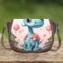 Dinosaur and pink balloons Saddle Bags for Women: Perfect Gift for Girlfriend, Wife, Daughter