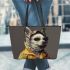 Dogs Pushing the Boundaries of Cool Leather Tote Bag