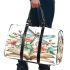 Dragonfly sitting on an open book surrounded by flowers 3d travel bag