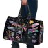 Dragonfly with flowers 3d travel bag