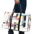 Drawing of an abstract composition with geometric shapes 3d travel bag