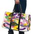 Drawing of an abstract pattern with lines 3d travel bag