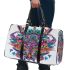 Drawing of an abstract symmetrical design 3d travel bag