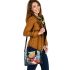 Dreamy floral contemplation shoulder handbag