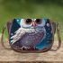 Dreamy owl with spheres saddle bag