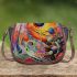 Dynamic colorful abstract art Saddle Bags for Women: Perfect Gift for Girlfriend, Wife, Daughter