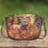 Elegant deer standing amidst autumn foliage saddle bag