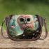 Enchanted forest owl saddle bag