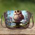 Enchanted forest owl saddle bag