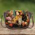 Exploring the garden with feline friends Saddle Bags for Women: Perfect Gift for Girlfriend, Wife, Daughter