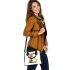 Floral Letter E Design Shoulder Handbag