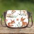 Floral style with a cute deer saddle bag