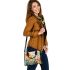 Floral Symphony on Sheet Music Shoulder Handbag