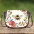 Floral wreath with bumblebee by tracie grimwood 3d saddle bag