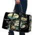 Flowers and dragonflies around the moon 3d travel bag