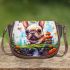 French bulldog's serene garden moment Saddle Bags for Women: Perfect Gift for Girlfriend, Wife, Daughter