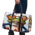 Frog wearing glasses abstract painting 3d travel bag