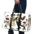 Frogs dressed in tuxedos and dresses dancing with roses 3d travel bag