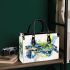 Geometric sea turtle blue and green small handbag