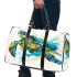 Geometric sea turtle blue and green 3d travel bag