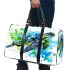 Geometric sea turtle blue and green 3d travel bag